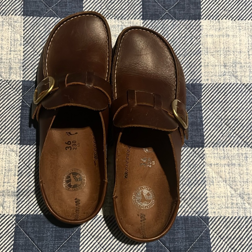 Birkenstock Buckley - vintage wood roast (Brown) Leather